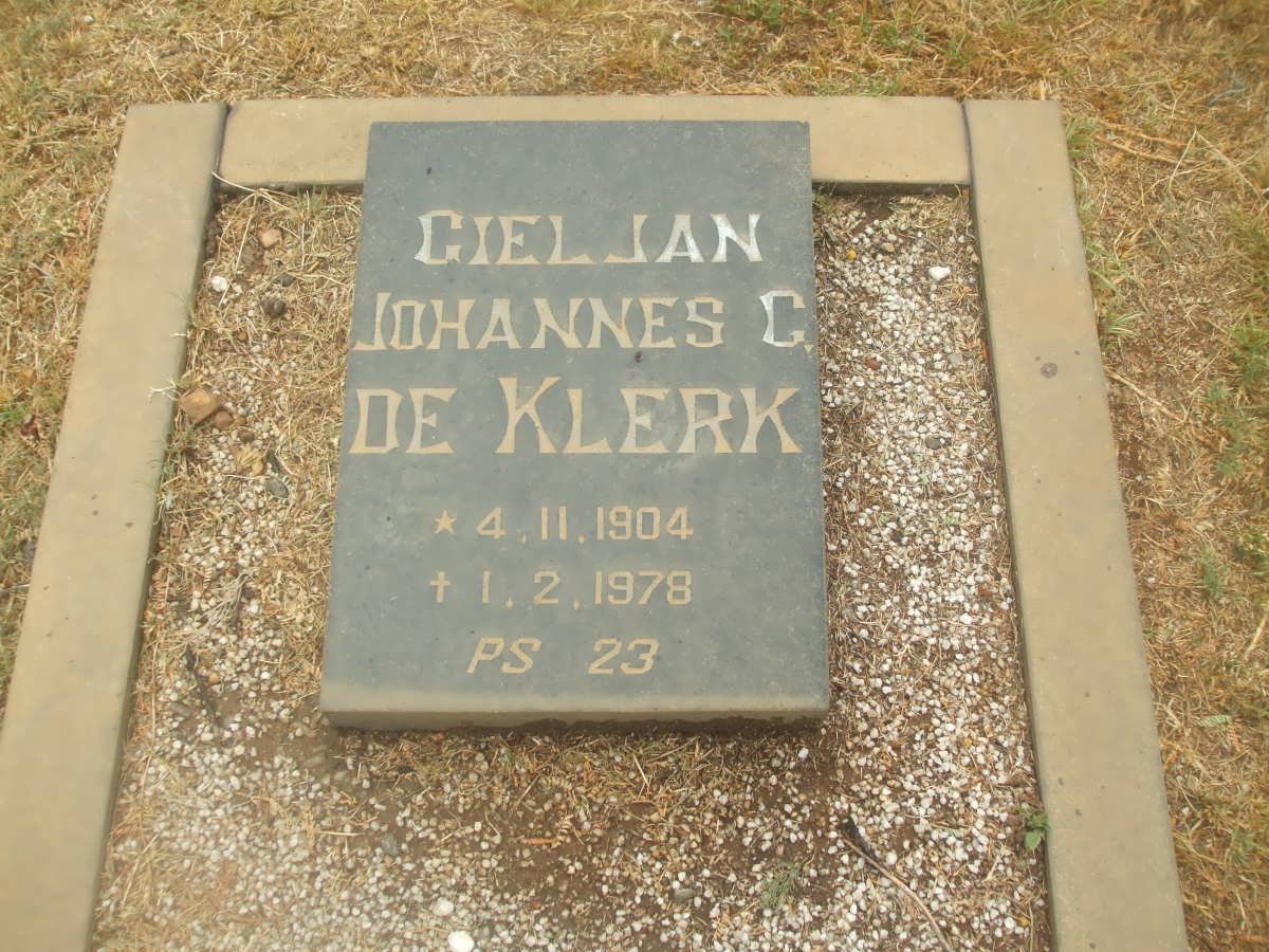 KLERK Gieljan Johannes C., de 1904-1978