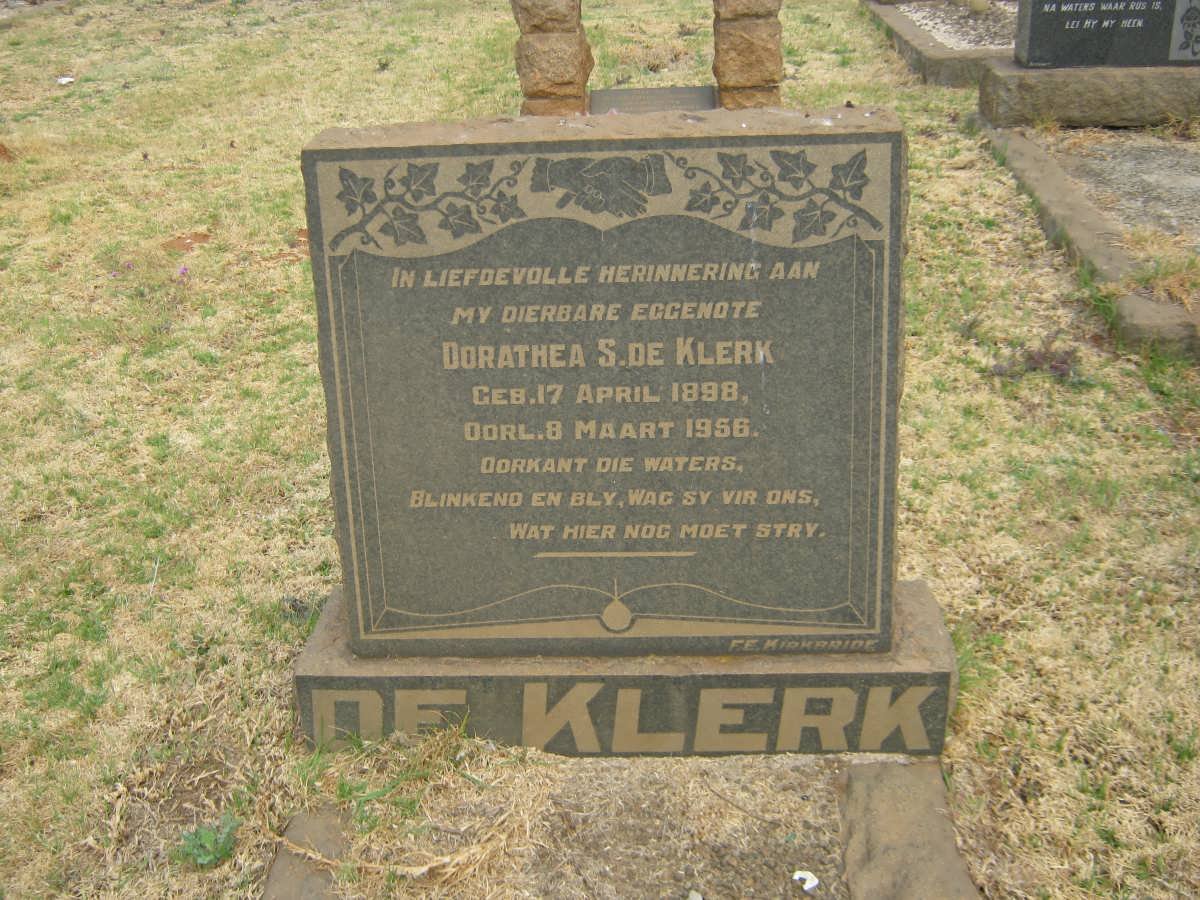 KLERK Dorathea S., de 1898-1956