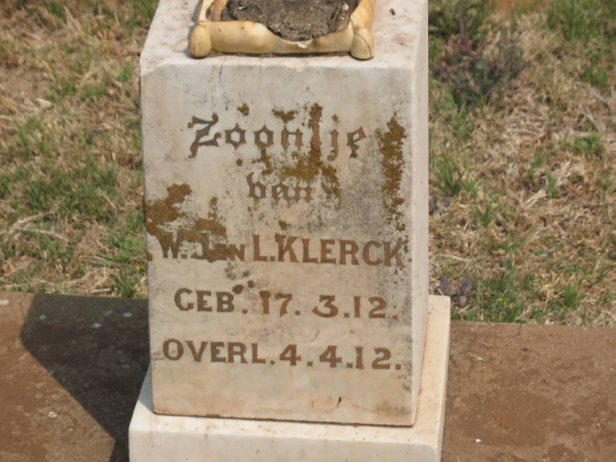 KLERCK W. Jan L. 1912-1912