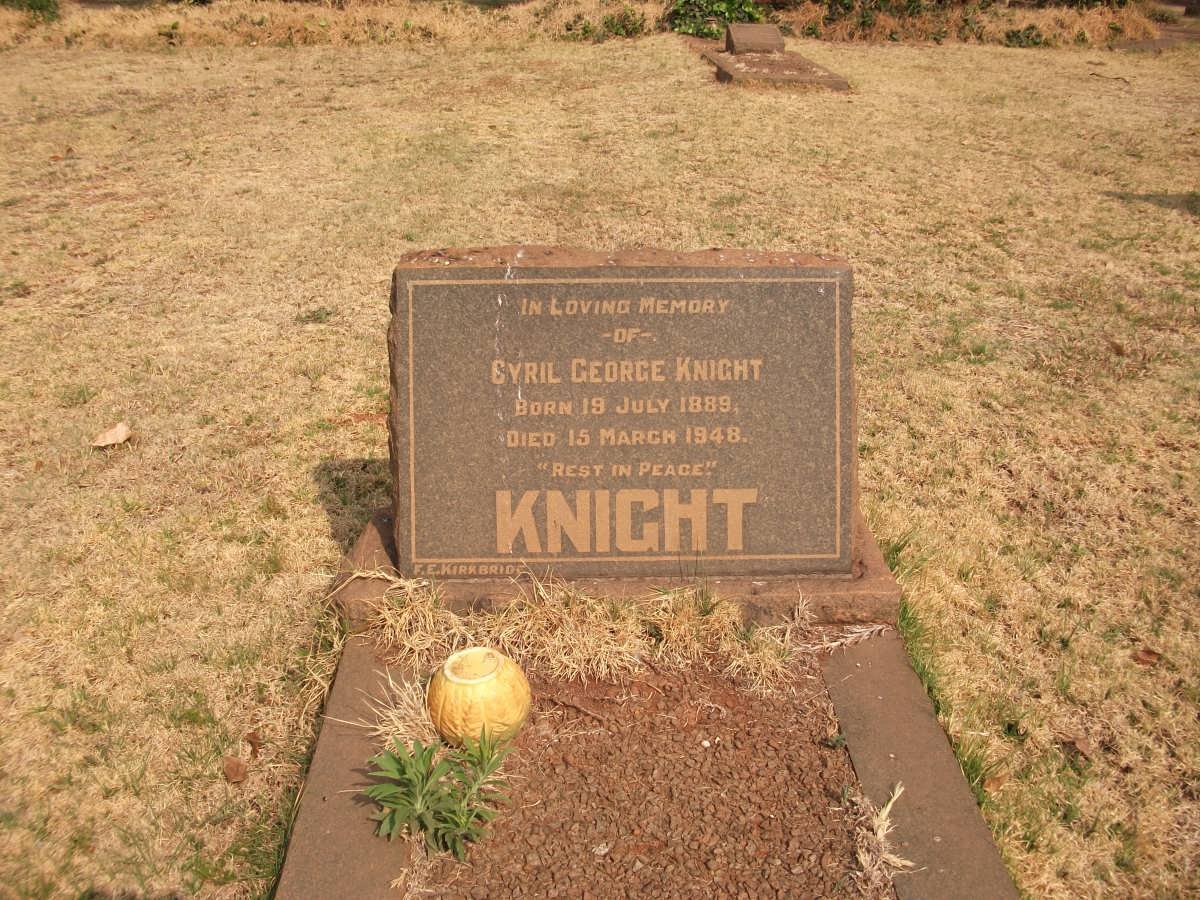 KNIGHT Cyril George 1889-1948