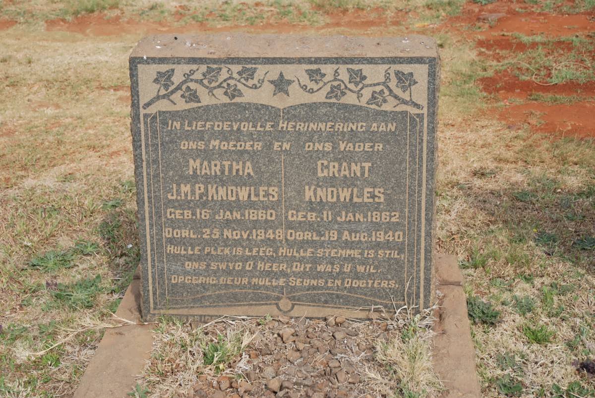 KNOWLES Grant 1862-1940 &amp; Martha J.M.P. 1860-1948