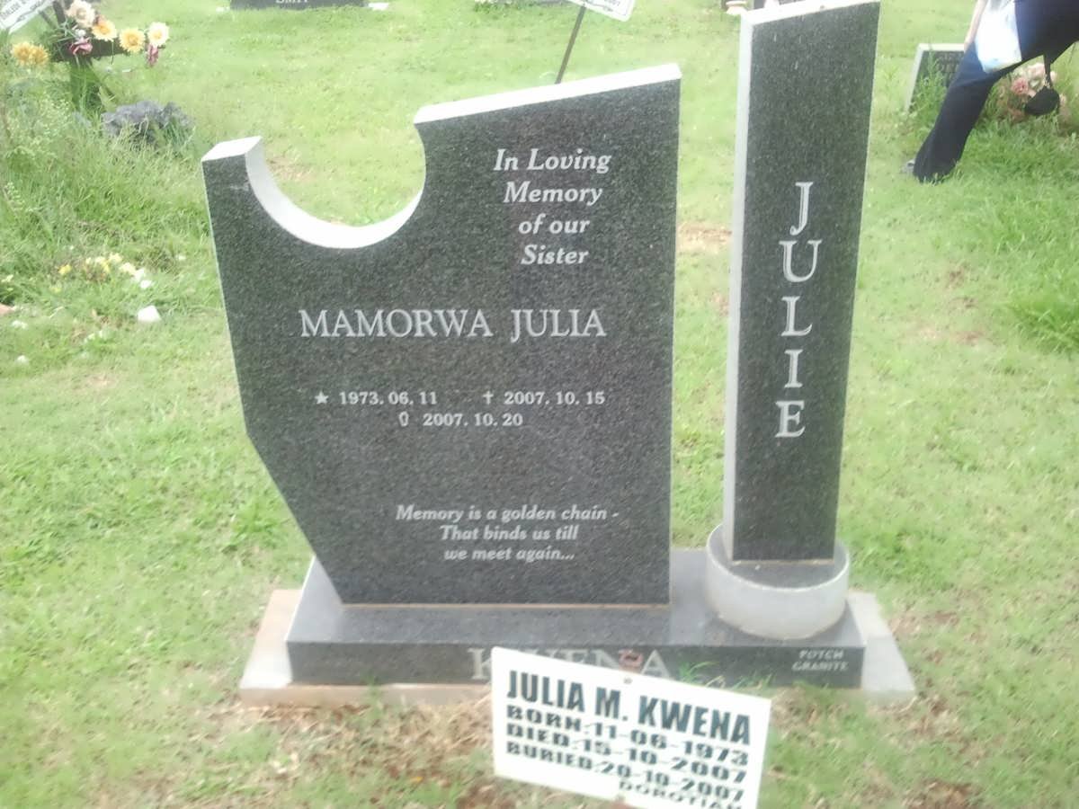 KWENA Mamorwa Julia 1973-2007