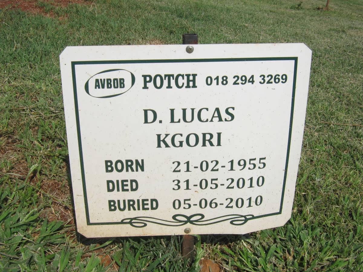 KGORI D. Lucas 1955-2010