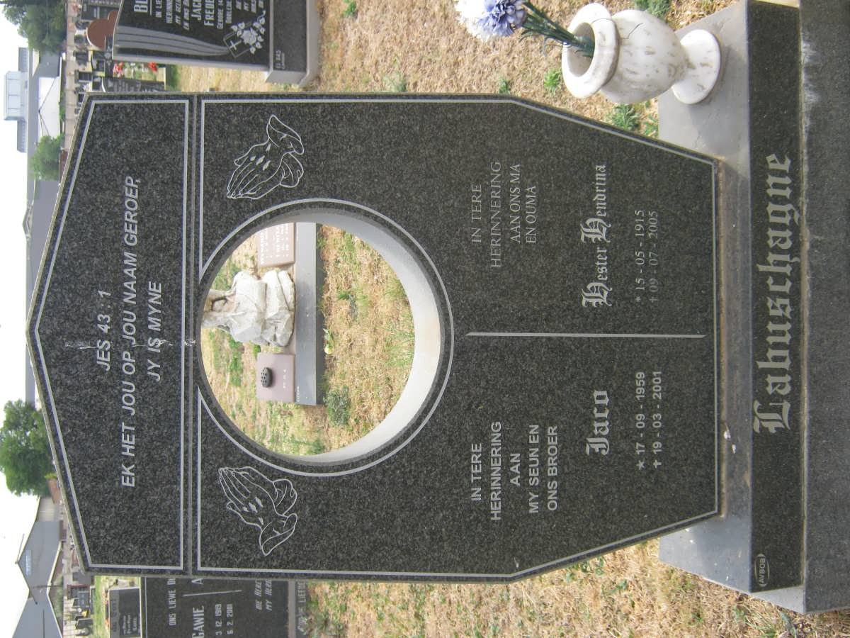 LABUSCHAGNE Hester Hendrina 1915-2005 :: LABUSCHAGNE Jaco 1959-2001 