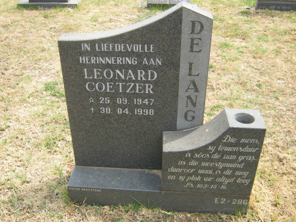 LANG Leonard Coetzer, de 1947-1998