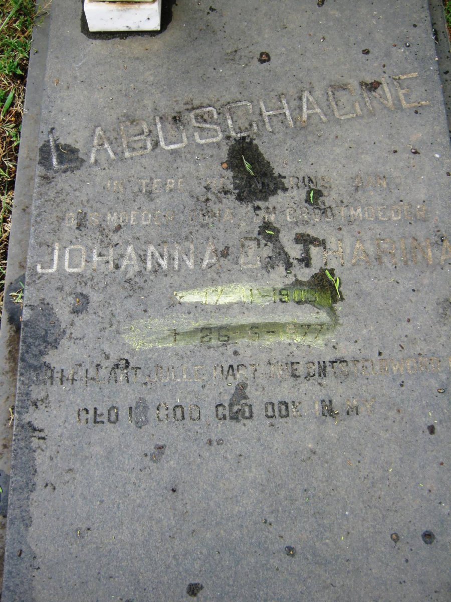 LABUSCHAGNE Johanna Catharina 1903-1977