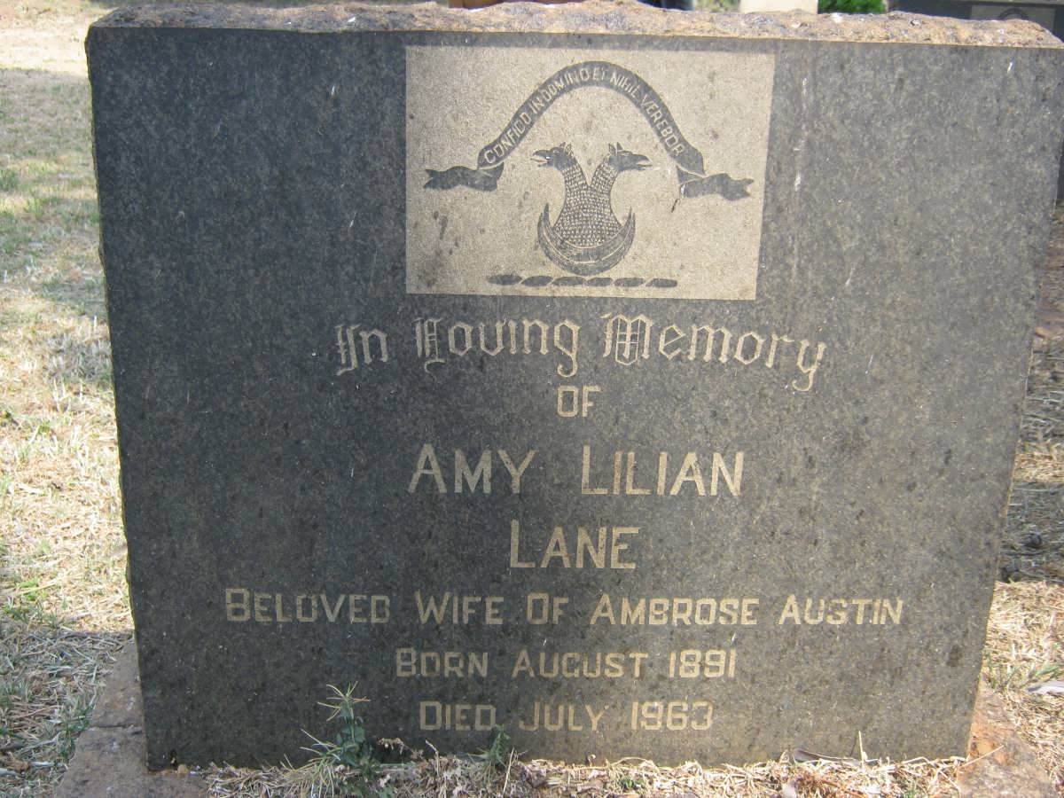 LANE Amy Lilian 1891-1963