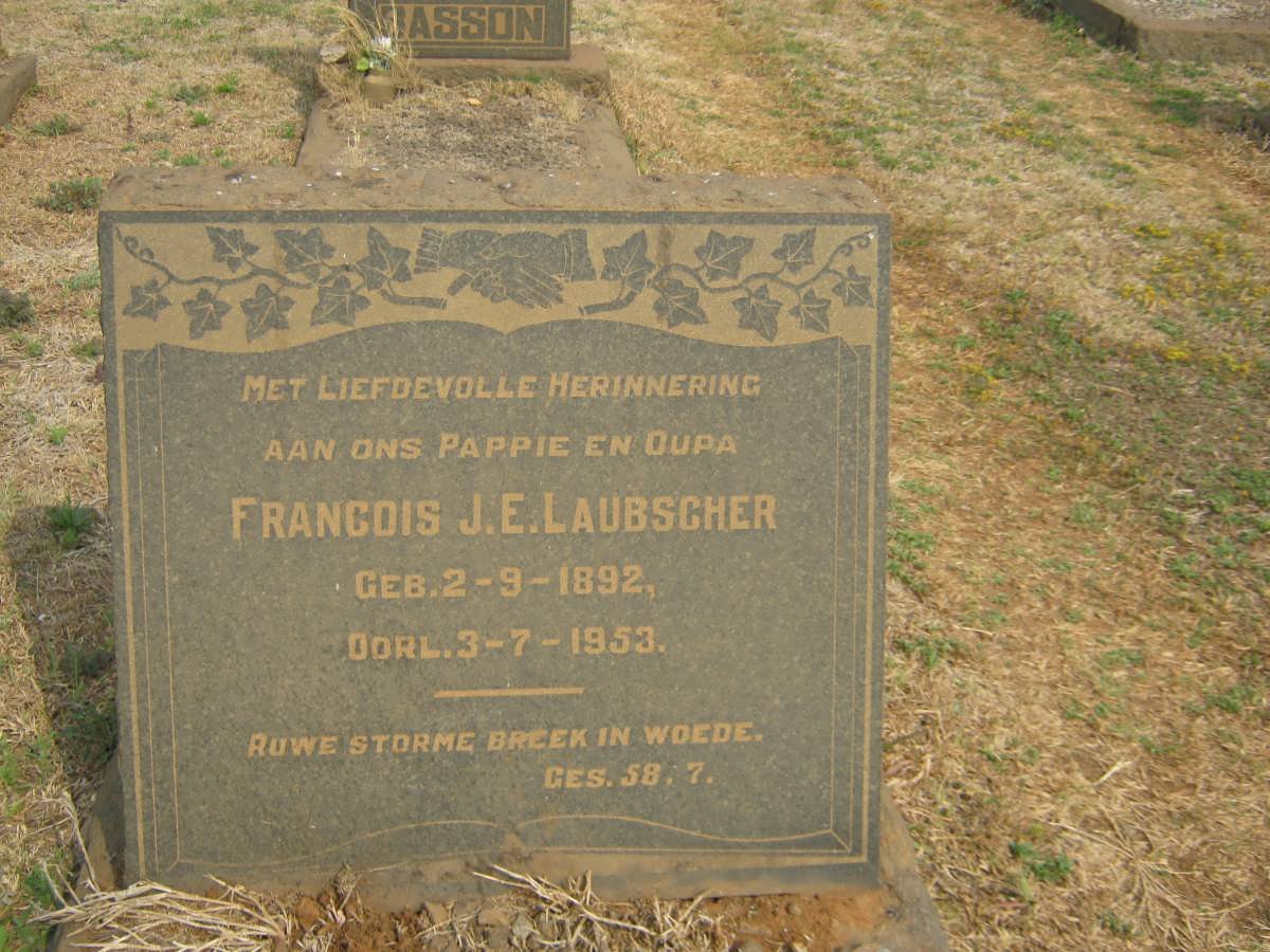 LAUBSCHER Francois J.E. 1892-1953