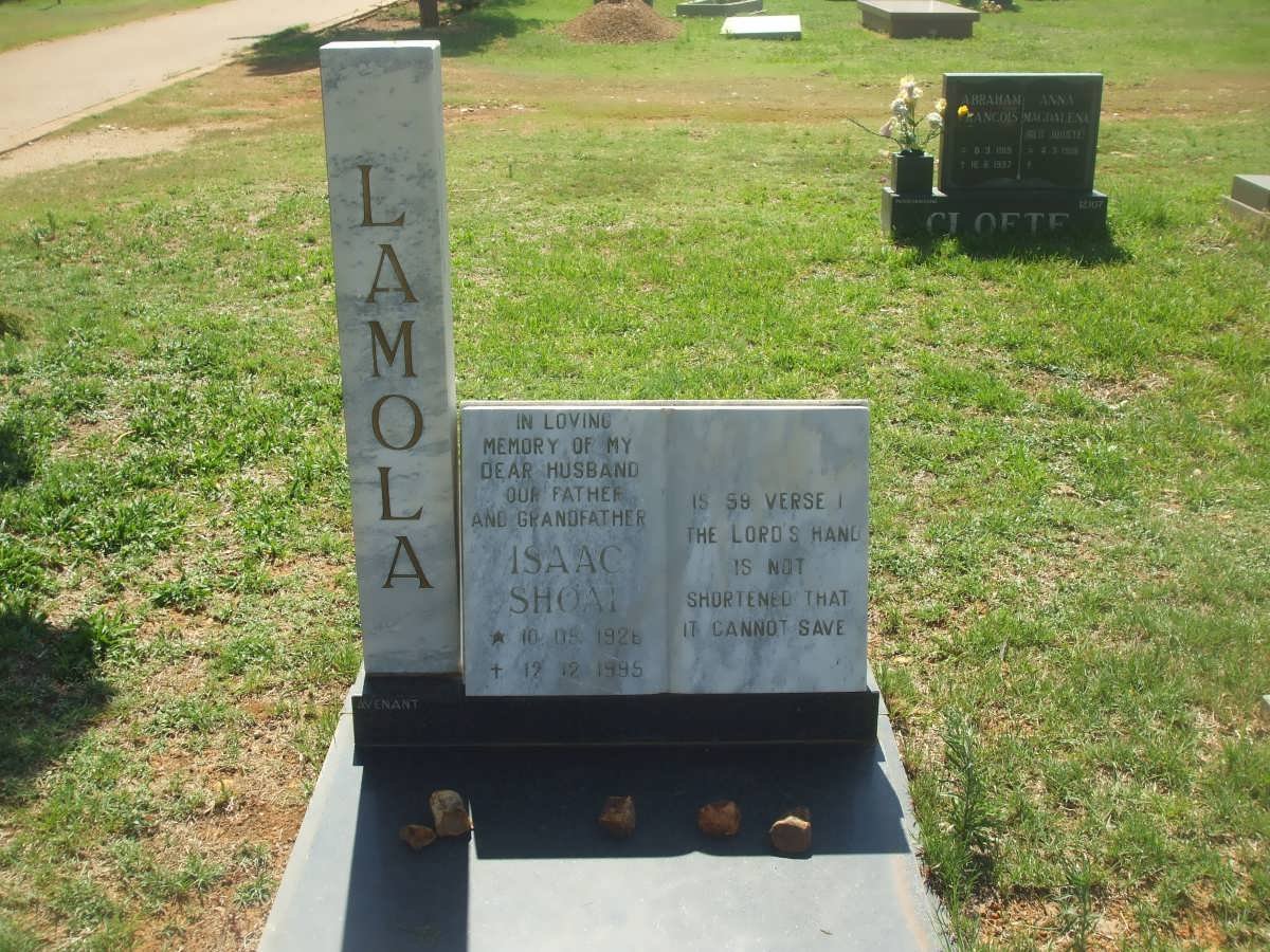 LAMOLA Isaac Shoai 1926-1995