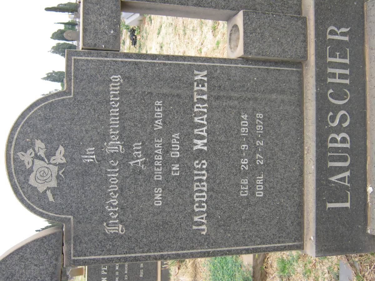 LAUBSCHER Jacobus Maarten 1904-1978