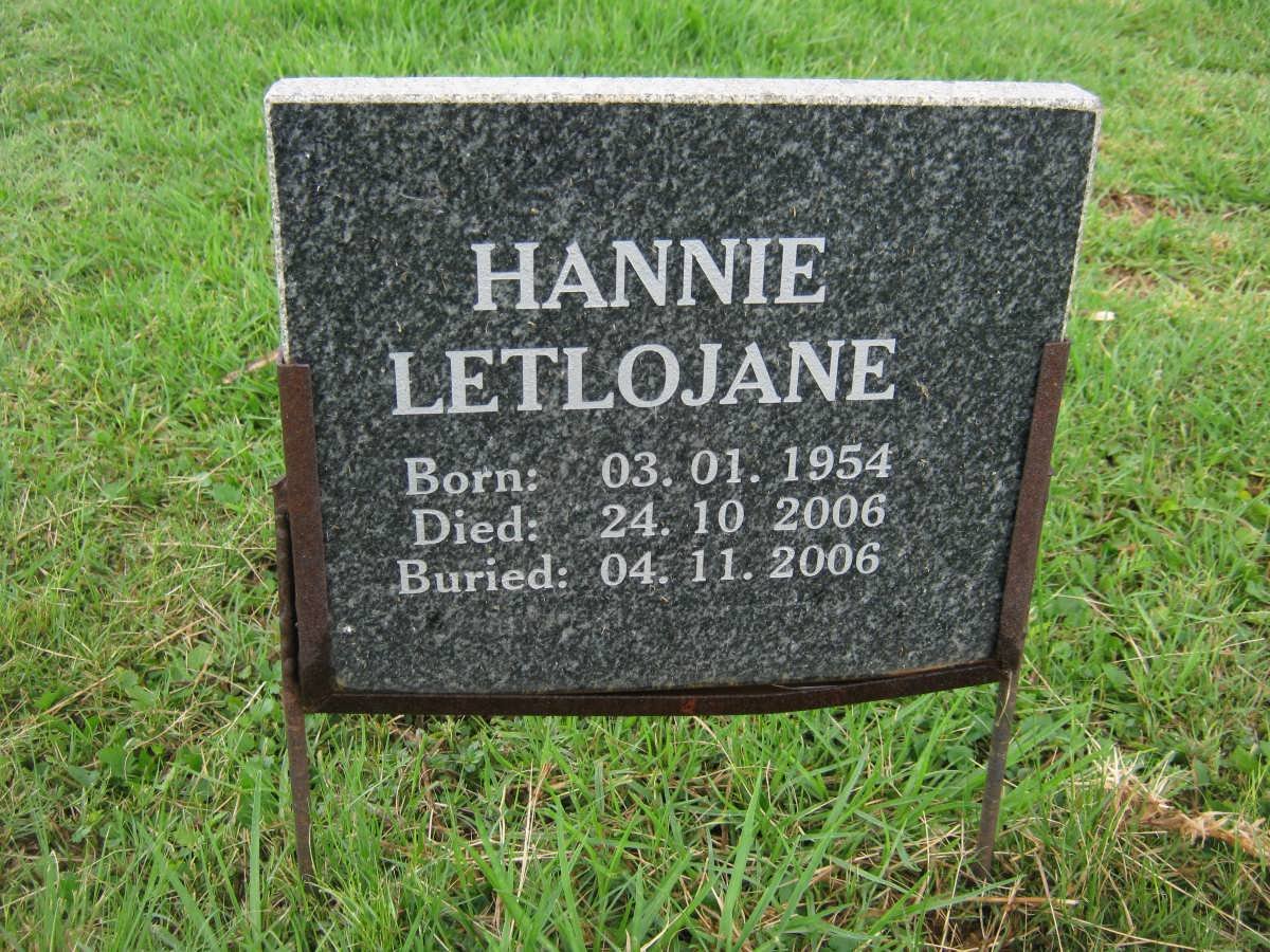 LETLOJANE Hannie 1954-2006