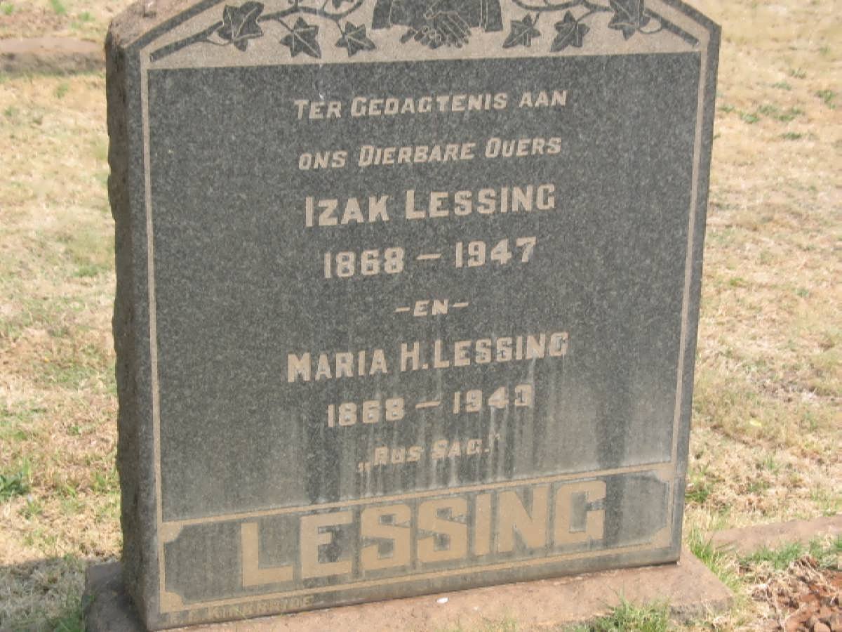 LESSING Izak 1868-1947 &amp; Maria H. 1868-1943