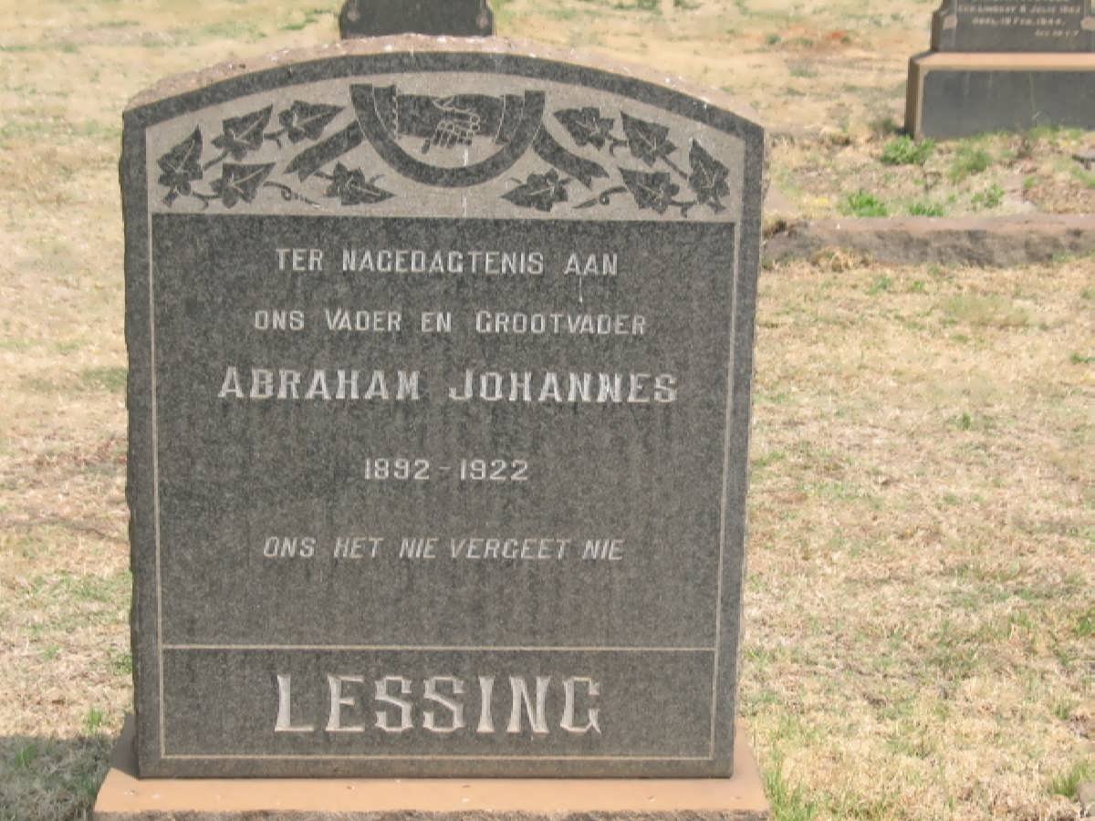 LESSING Abraham Johannes 1892-1922