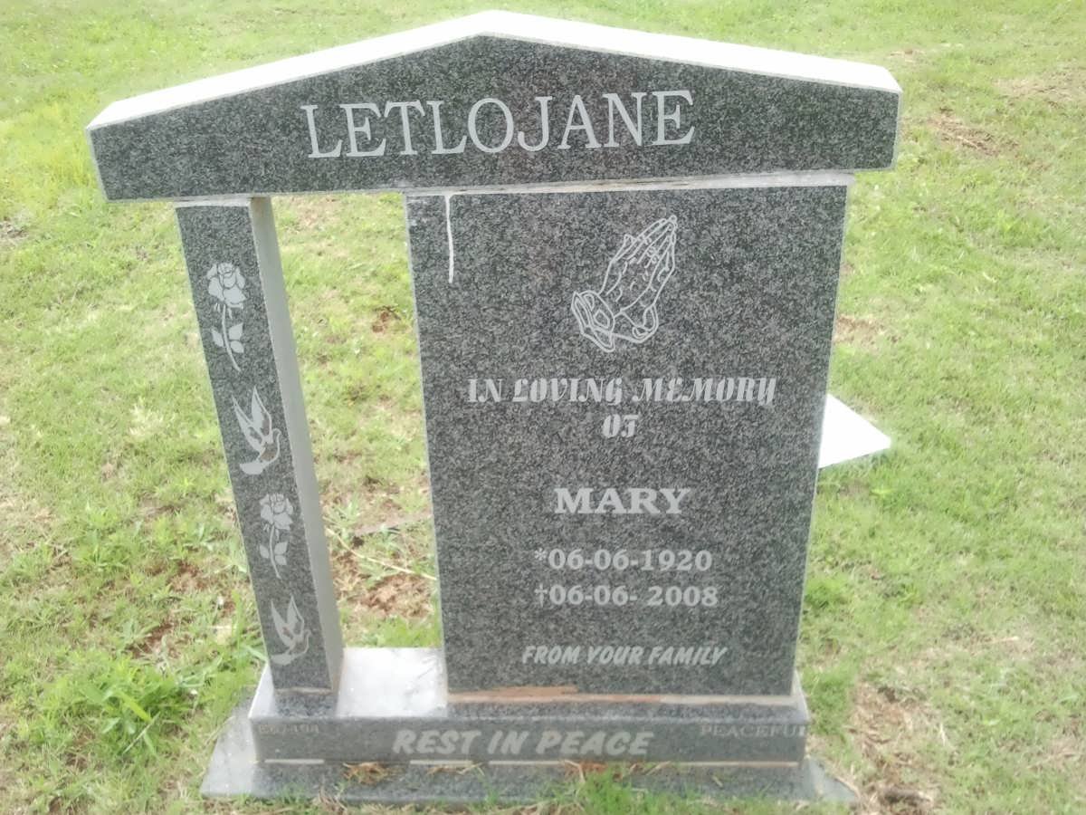 LETLOJANE Mary 1920-2008
