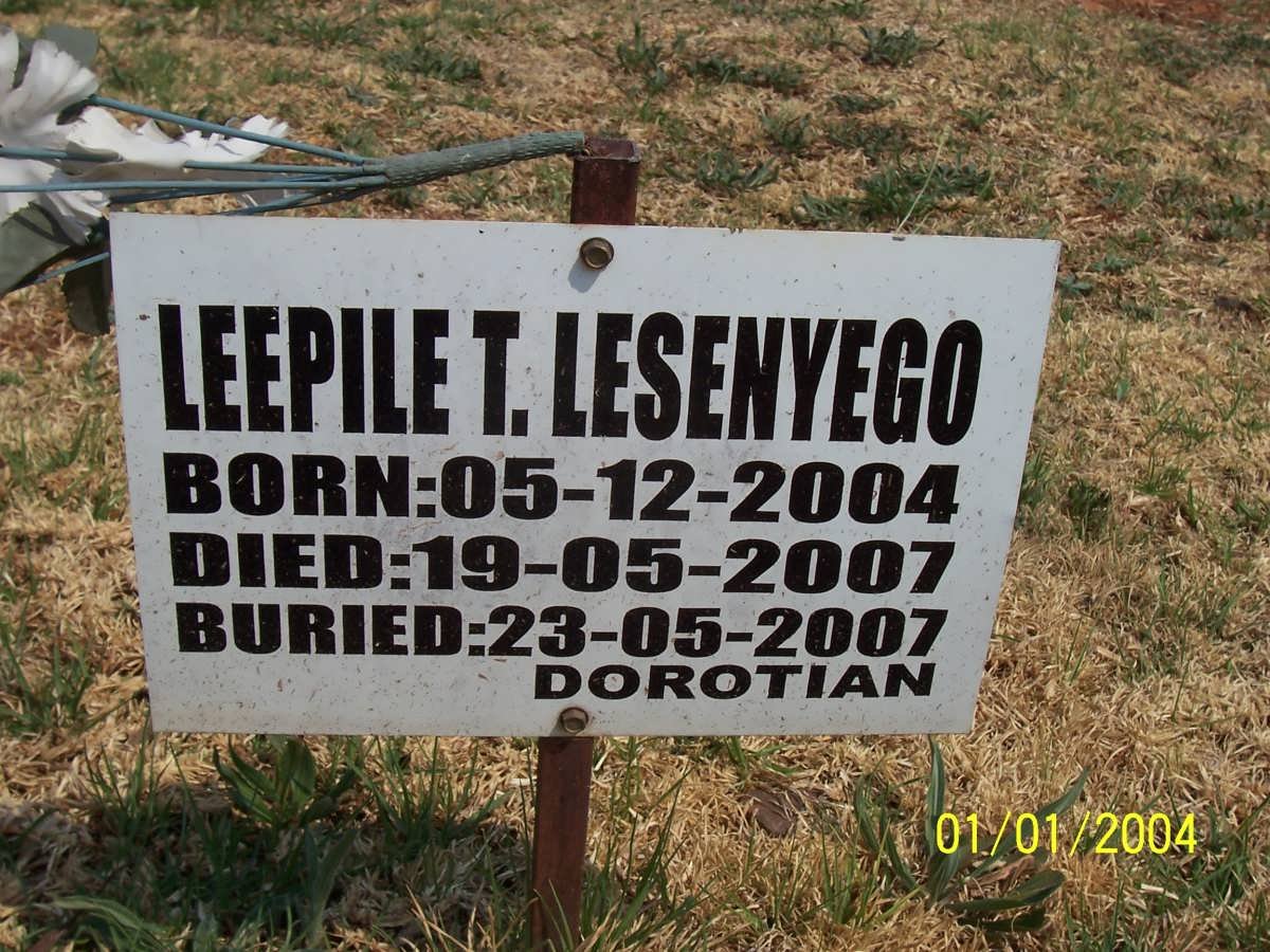 LESENYEGO Leepile T. 2004-2007