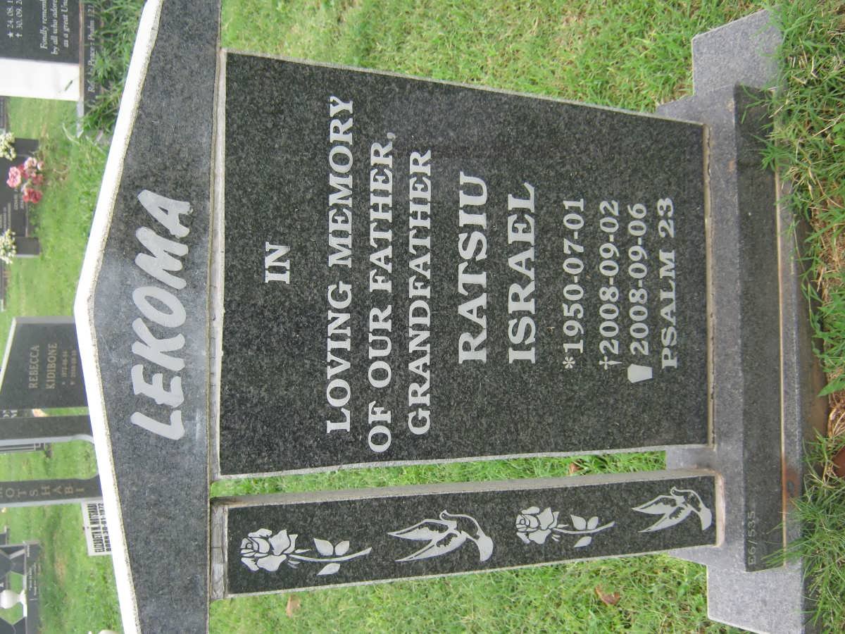 LEKOMA Ratsiu Israel 1950-2008