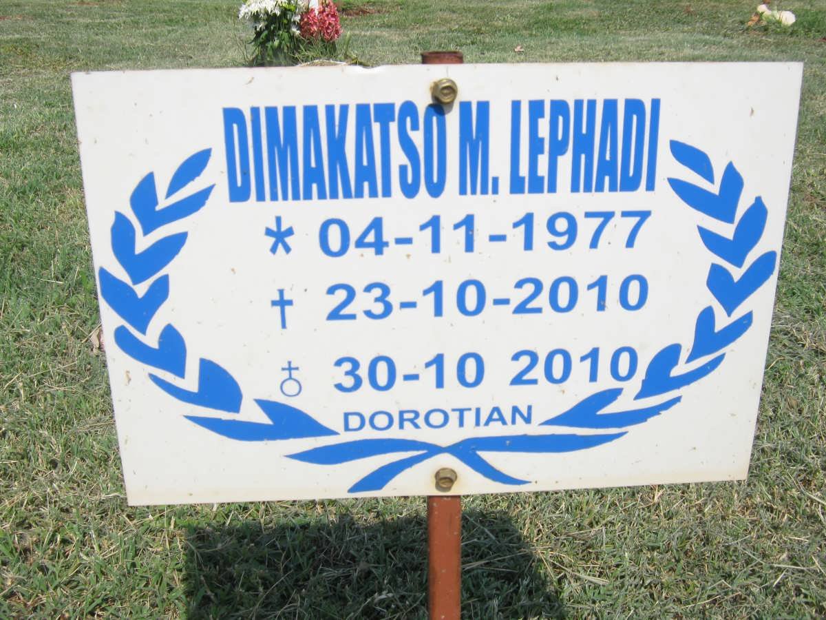 LEPHADI Dimakatso M. 1977-2010