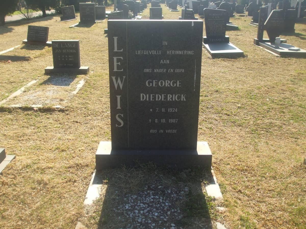 LEWIS George Diederick 1924-1987