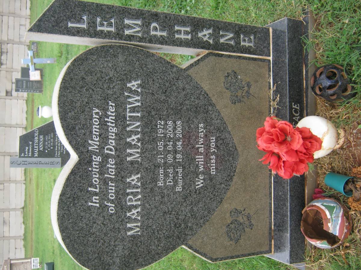 LEMPHANE Maria Mantwa 1972-2008