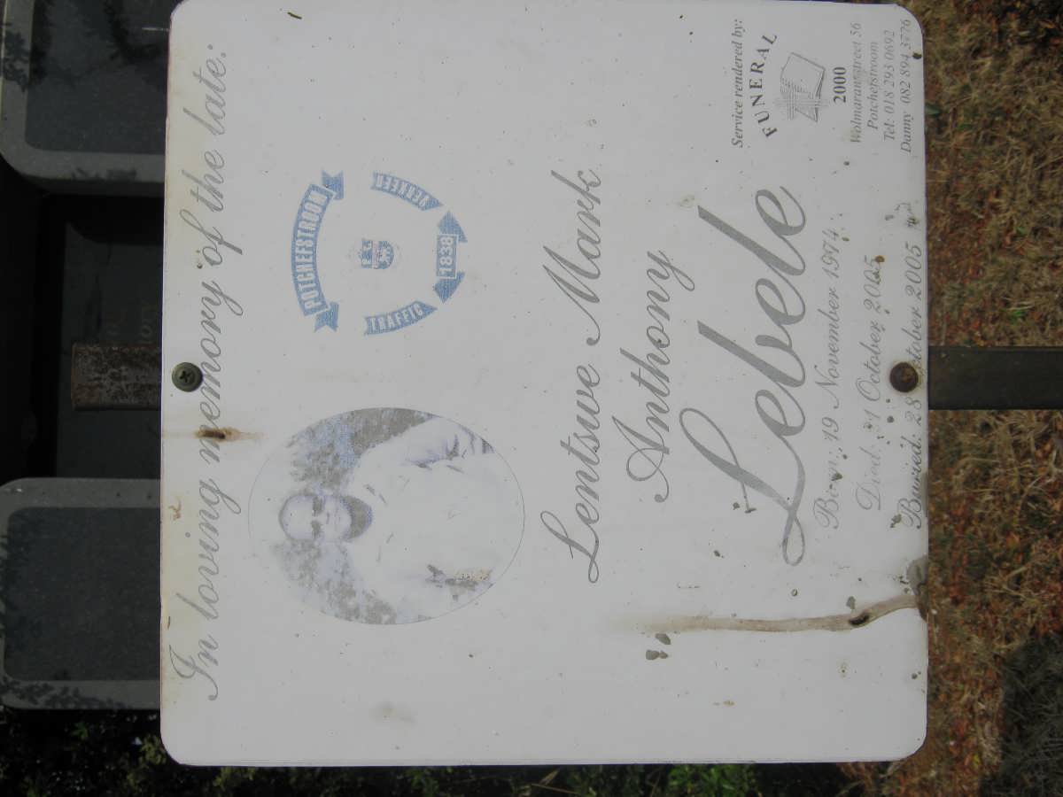 LEBELE Lentswe Mark Anthony 1974-2005