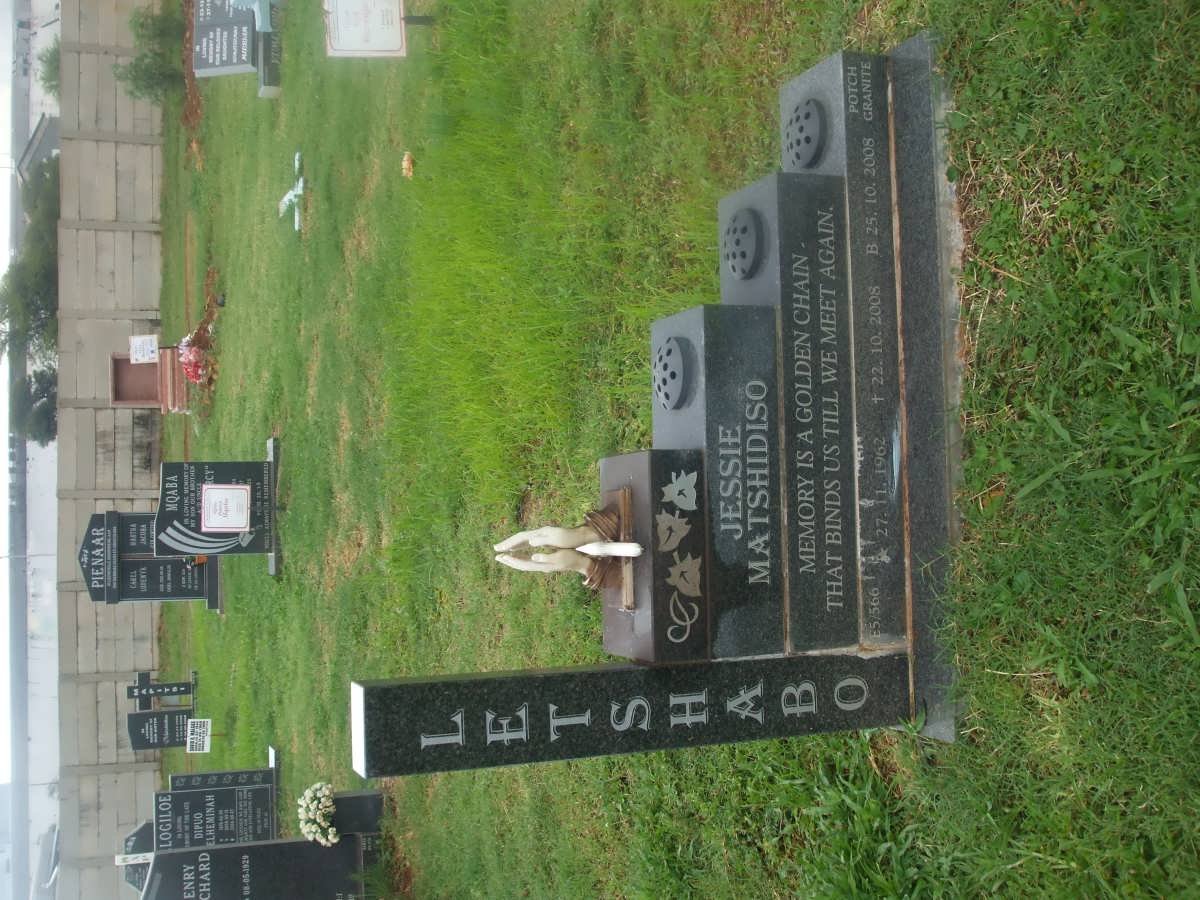 LETSHABO Jessie Matshidiso 1962-2008
