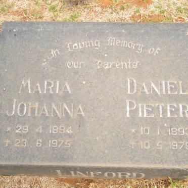 LINFORD Daniel Pieter 1893-1979 &amp; Maria Johanna 1894-1975