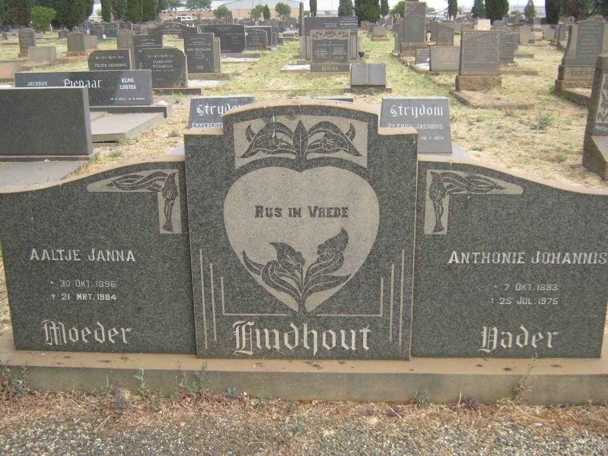 LINDHOUT Anthonie Johannis 1893 1975 &amp; Aaltje Janna 1896-1984