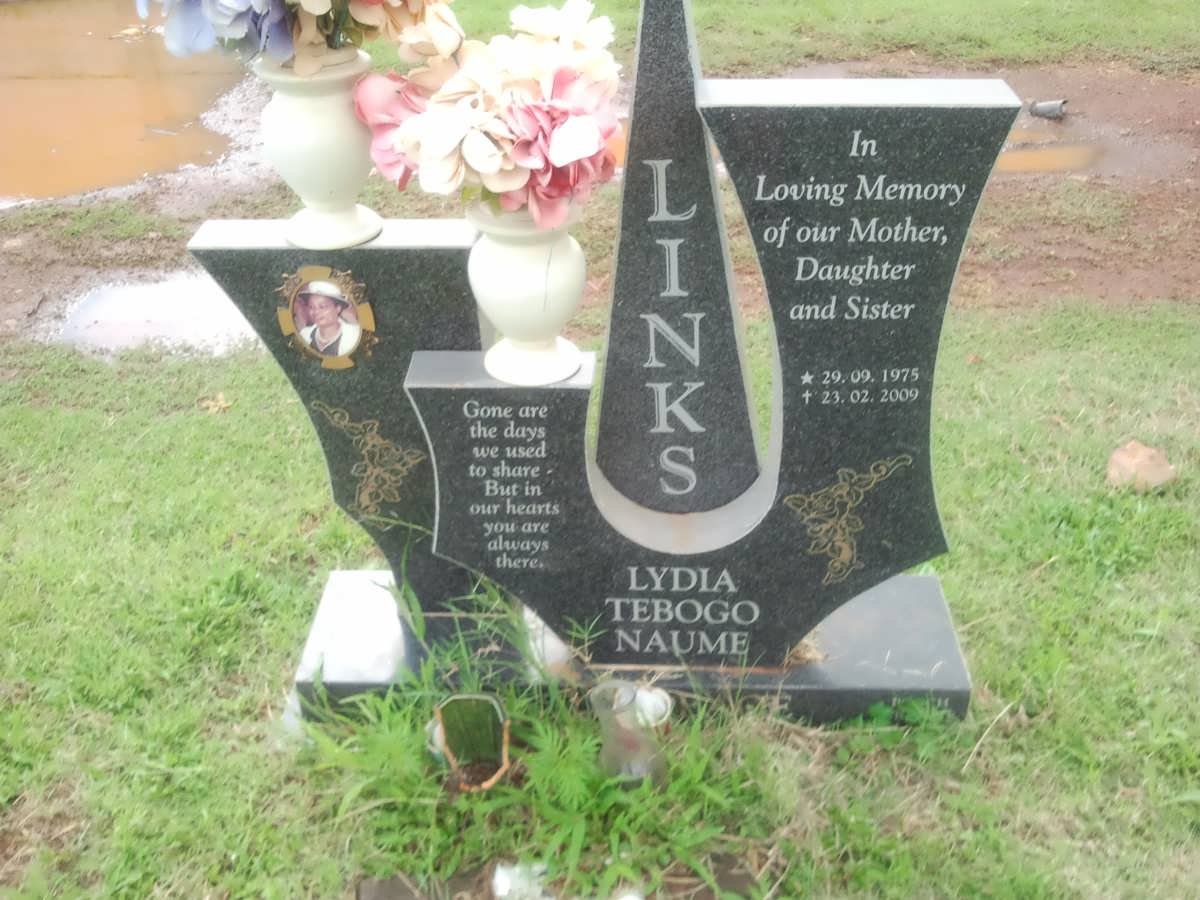 LINKS Lydia Tebogo Naume 1975-2009