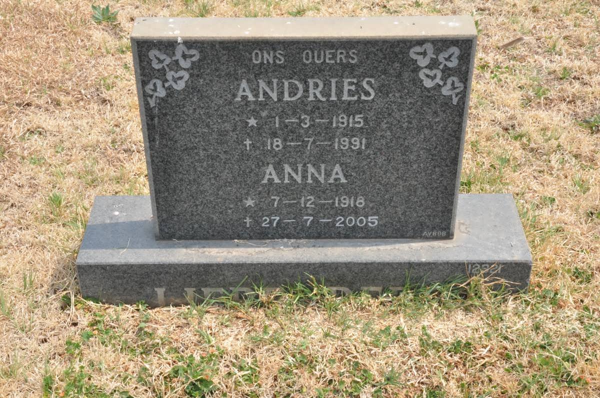 LIEBENBERG Andries 1915-1991 &amp; Anna 1918-2005