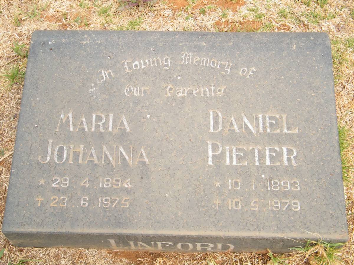 LINFORD Daniel Pieter 1893-1979 &amp; Maria Johanna 1894-1975