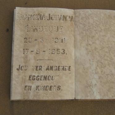 LINDEQUE Francina Johanna 1901-1953