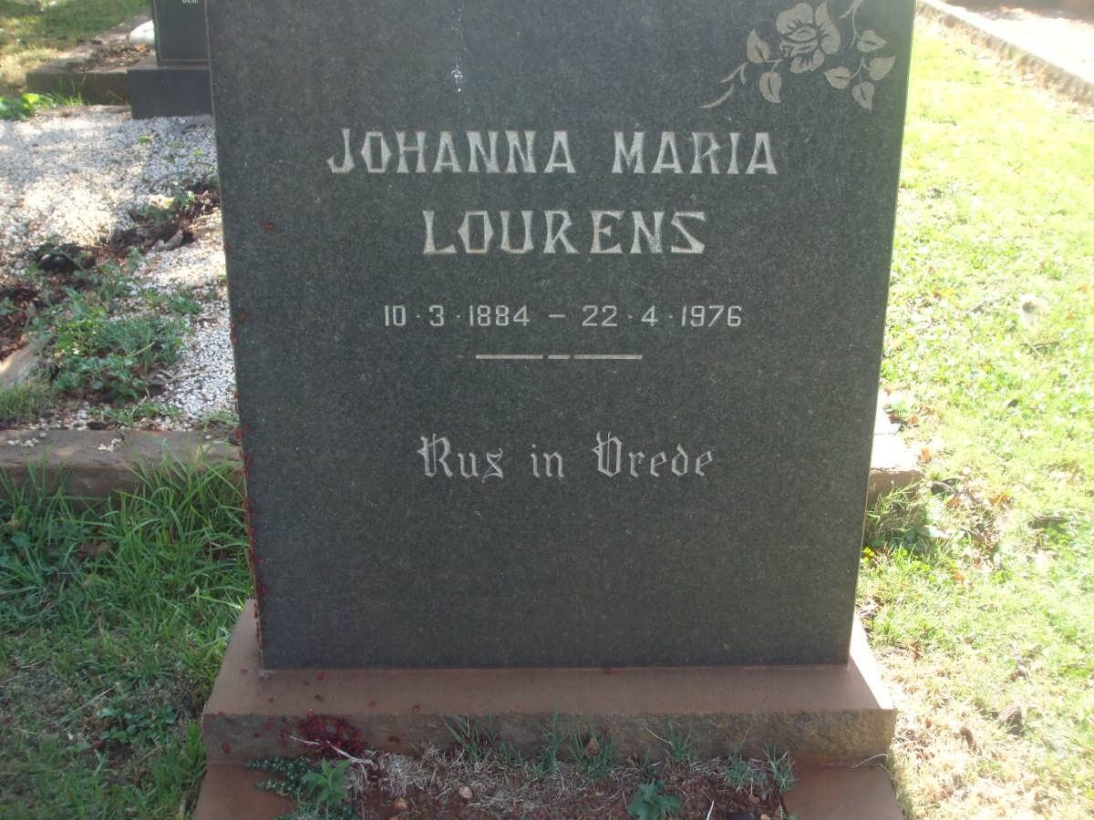 LOURENS Johanna Maria 1884-1976