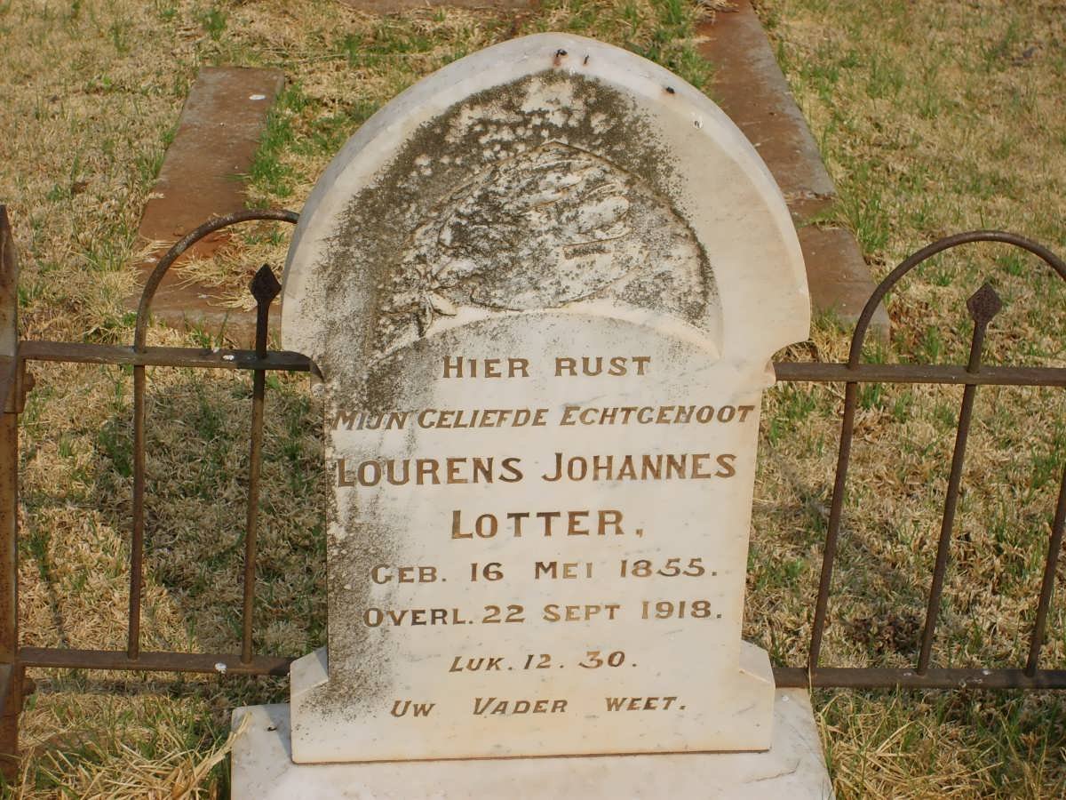 LOTTER Lourens Johannes 1855-1918