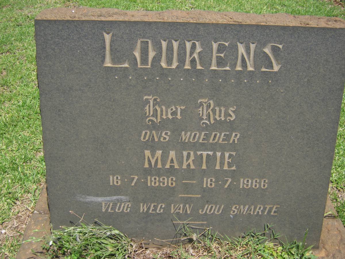 LOURENS Martie 1896-1966