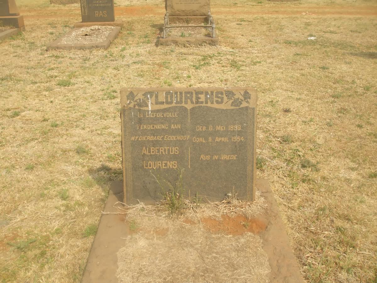 LOURENS Albertus 1899-1954