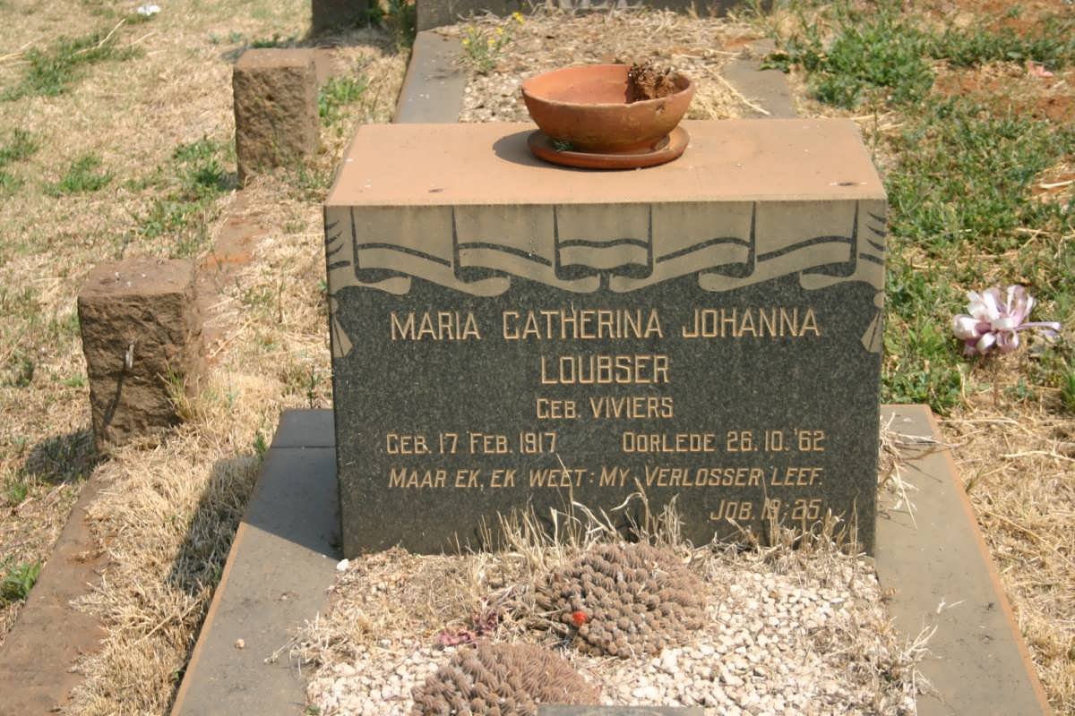 LOUBSER Maria Catherina Johanna nee VIVIERS 1917-1962