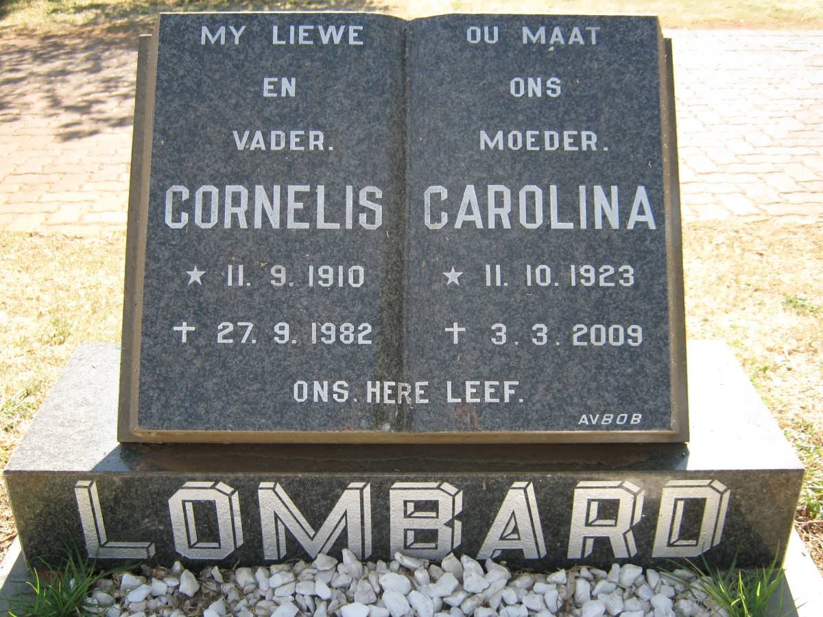 LOMBARD Cornelis 1910-1982 &amp; Carolina 1923-2009