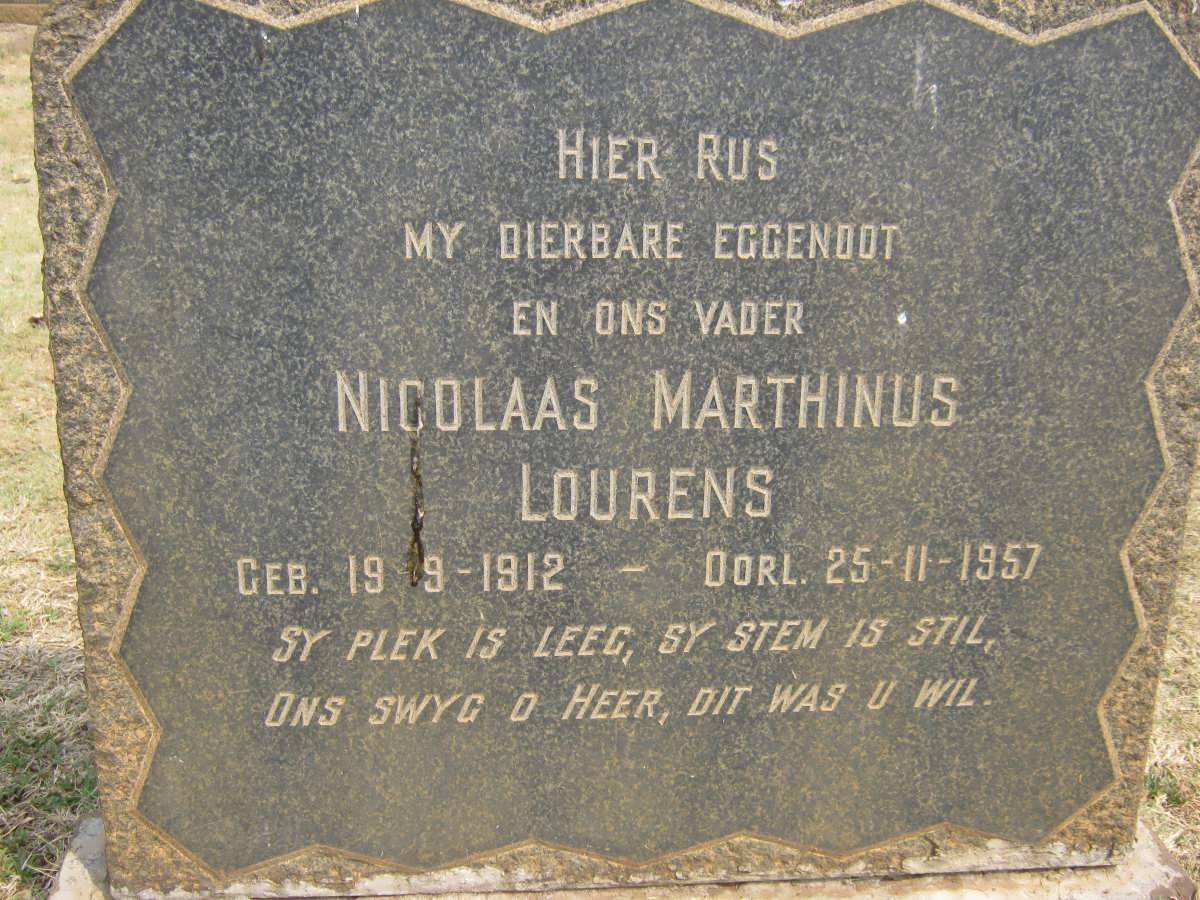 LOURENS Nicolaas Marthinus 1912-1957