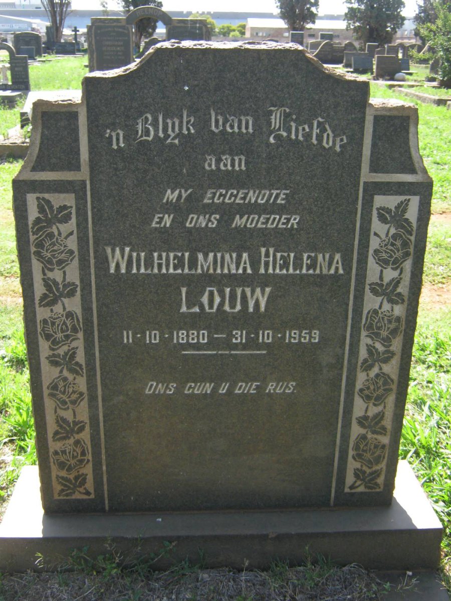 LOUW Wilhelmina Helena 1880-1959