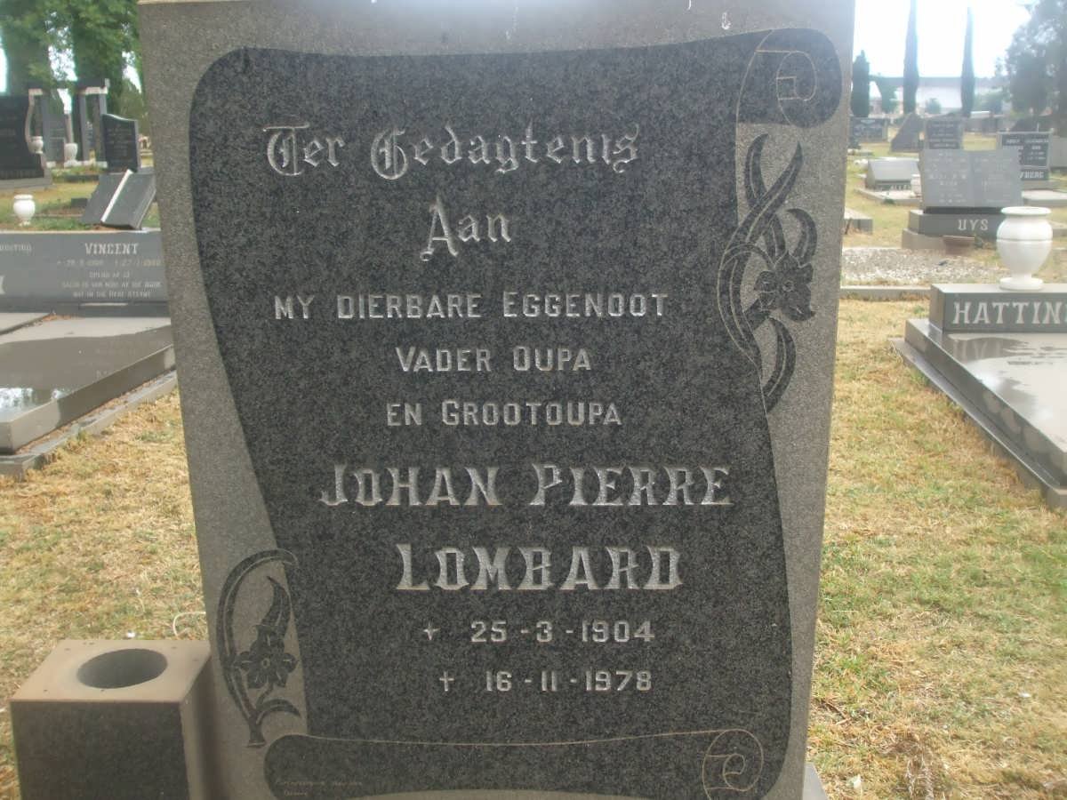 LOMBARD Johan Pierre 1904-1978