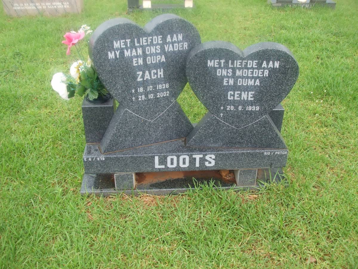 LOOTS Zach 1938-2002 &amp; Gene 1939-