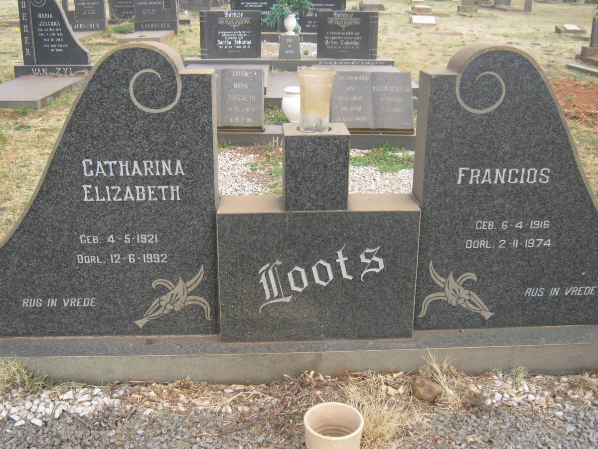 LOOTS Francois 1916-1974 &amp; Catharina Elizabeth 1021-1942