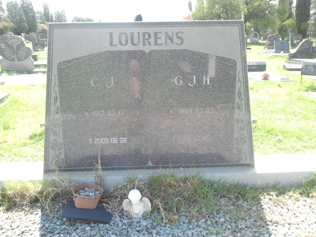 LOURENS G.J.H. 1904-19?8 &amp; C.J. 1912-2003