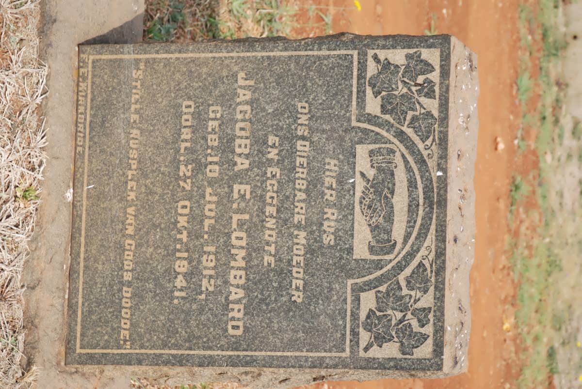 LOMBARD Jacoba E. 1912-1941
