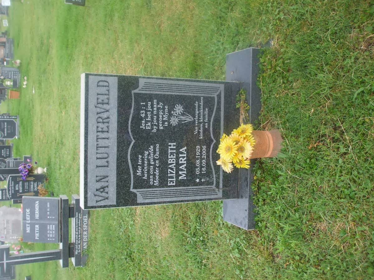 LUTTERVELD Elizabeth Maria, van 1929-2006