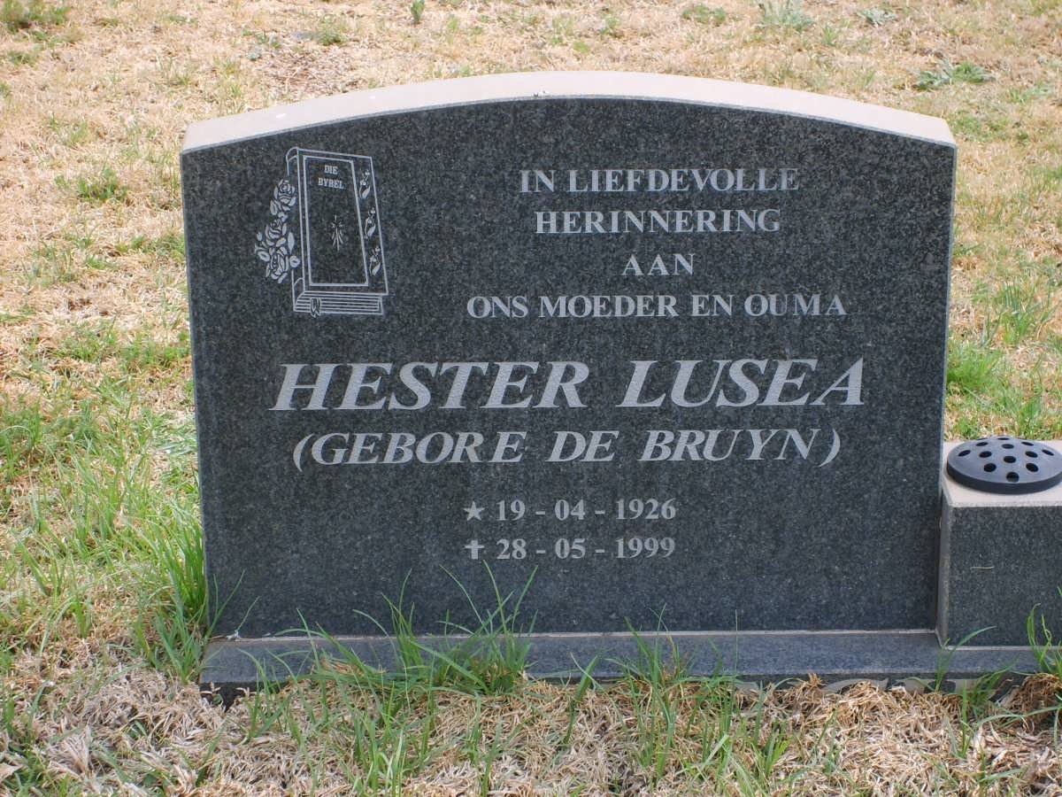 LUSEA Hester nee DE BRUYN 1926-1999