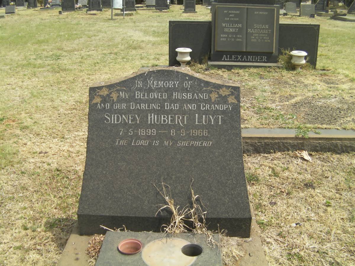 LUYT Sidney Hubert 1899-1966