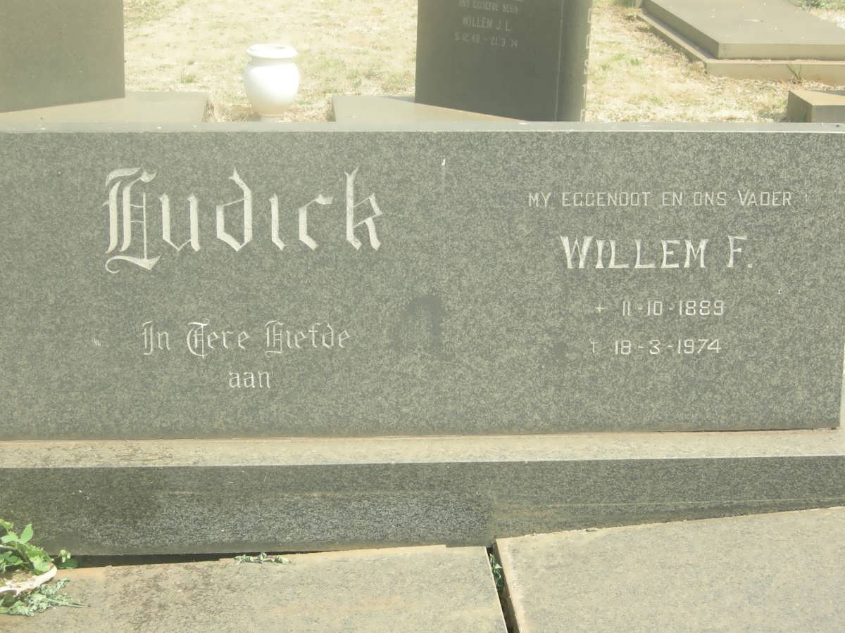 LUDICK Willem F. 1889-1974