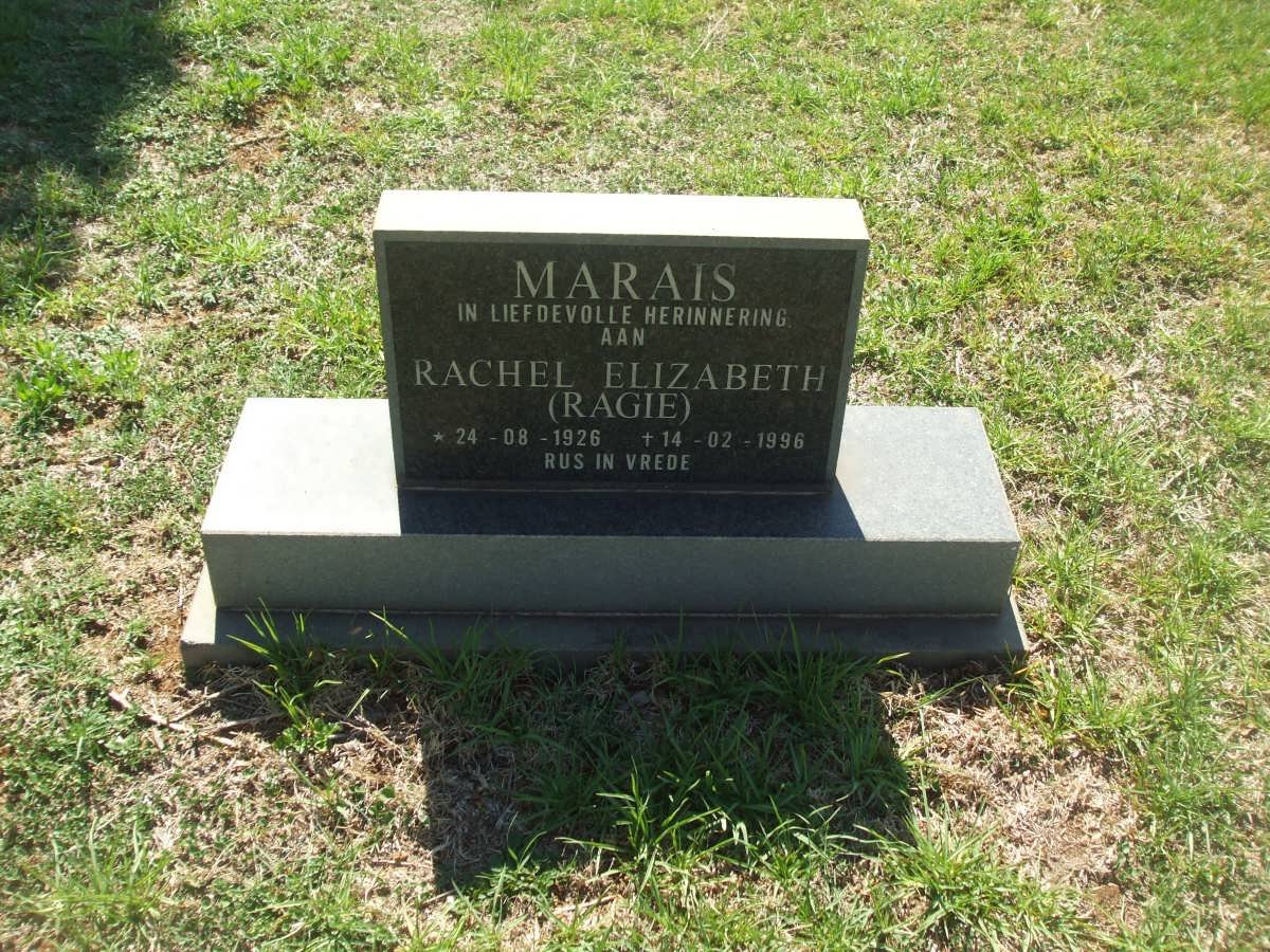 MARAIS Rachel Elizabeth 1926-1996