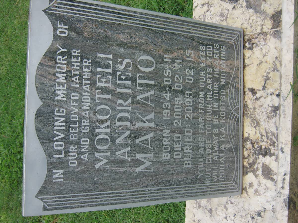 MAKATO Mokoteli Andries 1934-2009